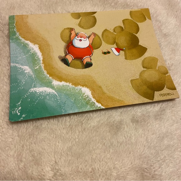 Sugartree Tropical Santa Christmas Cards 17 Unused No Envelope - Picture 2 of 4